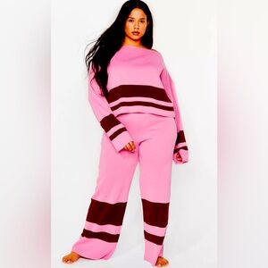 EXCELLENT CONDITION! Pink and burgundy lounge pants set. Size MEDIUM.